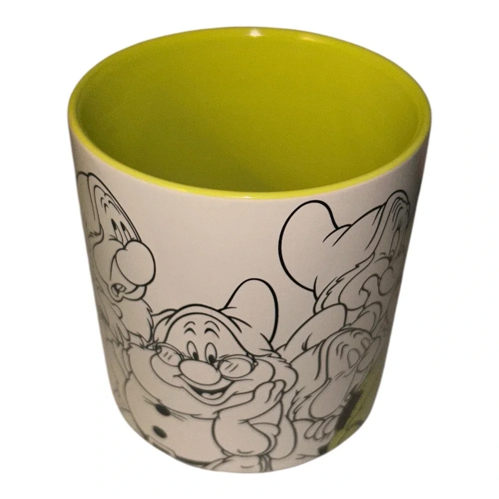Disney Store Mug Snow White Green Interior‎ Vintage Collector Ceramic